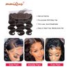 13x4 Frontal Body Wave Lace Frontal 100% Human Hair Ear to Ear lace Frontal 13x4 Body wave hd Transparent Lace Frontal Only with Baby Hair 180% Natural Color (13 × 4 Lace Frontal, 14 Inch)
