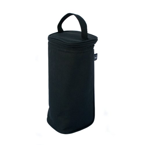 J.L. Childress Breastmilk Cooler Bag - Ice Pack Included - Insulated & Leak Proof Newborn Bottle Bag - Fits 1-2 Bottles - Bottle Bag for Daycare - Breastmilk Cooler Bag for Travel - Black