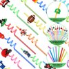 DTOFOOT 15Pcs Football Theme Straws, Football Party Favors Drinking Straws Decorations Supplies Reusable Straws for Football Birthday Party