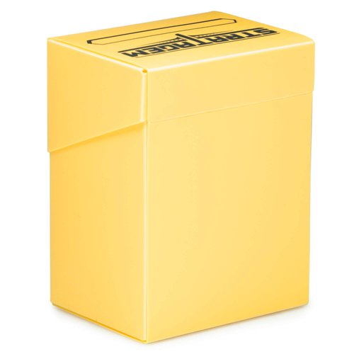 Stratagem The Big Box Card Deck Box w Divider|TCG Box for Baseball Cards, MTG, Trading Card Games| 1 Pack - Yellow