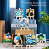 3 Packs World Famous Painting MOC Building Block Set, The Starry Night & Self-Portrait with Bandaged Ear & The Fifer, with Mini Easel x 3 Mini Building Blocks Set (Not Compatible with Lego)