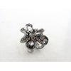 Generic Mini silver metal gray butterfly crystal hair claw clip for thick hair