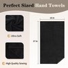 FIXSMITH Salon Towels 12 Pack, Black Hand Towels for Bathroom, Quick Dry Gym Towels, Spa Face Towel, Absorbent Microfiber Towels for Salon, Barber, Gym, Bath, Pedicure and Home Hair Care,16 x 27 in