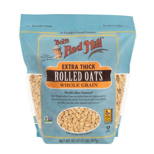 Bob's Red Mill Extra Thick Rolled Oats - 32 Ounce (Pack of 1), Non GMO, Whole Grain, Vegan, Kosher