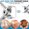Toenail Clippers for Men Seniors Thick Nails - Popular No Splash Nail Clippers with Catcher & 17mm Wide Open Straight Toenail Clippers, Mess Free Self Collecting Nail Cutter w Catching Storage