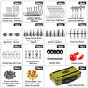 TOPFORT 187/343pcs Fishing Accessories Kit, Including Jig Hooks, Bullet Bass Casting Sinker Weights, Fishing Swivels Snaps, Sinker Slides, Fishing Set with Tackle Box