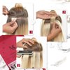 Moresoo Tape in Hair Extensions Ombre Human Hair Tape in Extensions Balayage Off Black to Brown Mix with Blonde Tape in Real Hair Extensions Human Hair Balayage Tape ins 18 Inch #1B/3/27 20pcs 50g