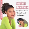 Ponytail Extension, 9 Inch Loose Short Curly Pony Tails Hair Extensions, Wavy Ponytail Hairpieces for Women (Light Brown Mixed Blonde)