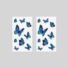 Oottati 2 Sheets Small Tiny Temporary Tattoo Stickers Blue Butterfly