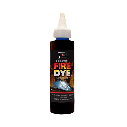 PAUTZKE'S High Octane Fire Dye, Blue Color - UV-Enhanced Bait Dye, Fishing Lure Dye for Live Bait, Suitable in Fresh or Saltwater, Great Fishing Lure Paint, Effective Minnow Dye, 4 Oz