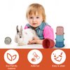 XIHIRCD 8pcs Stacking Cups for Rabbits, Multi-Color Reusable Rabbit Nesting Toys Stackable Bunny Guinea Pig Stacking Cups Enrichment Toys for Small Animals Pets Hiding Food and Playing