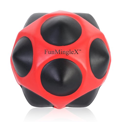 FunMingleX Bouncy Balls, Playground Ball; Super High Bounce Ball for All Ages, Outdoor Games,Space Ball,Athlete Training Ball,Perfect for Active Play and Outdoor Games (Red)