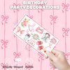 100 PCS Baby Girl Birthday Party Decorations Favors Supplies Temporary Tattoos Decor Pink Rose Gold Baby Girl Shower Floral Stickers For Boys Girls Gift School Prizes Rewards