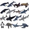 16 PCS Ocean Sea Animal Figures,Mini Sea Life Creatures Toys,Realistic Deep Sea Animal Figures,Plastic Ocean Animals Figures Set,Birthday Cake Topper Party Supplies for Kids Toddlers (Marine life)