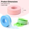 Lash Extension Tape Eyelash Tape for Lash Extensions Micropore Tape Silicone Gel Tape Green Blue Pink Medical Tape for Lashes, Makeup, Wound Care, Sensitive Skin, 3 Rolls, 11.8 Yard