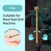HYTOOS 5mm Ball Cuticle Clean Nail Drill Bit, Titanium Series Russian Diamond Nail Bits Professional Safety Under Nail Cleaner for Cuticle Dead Skin, Electric Nails Accessories, Fine