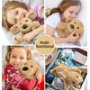 Cuckool Golden Retriever Stuffed Animals, Microwavable Stuffed Animals Heating Pad for Cramps, Pain Stress Relief, Heatable Coolable Lavender Scented Plush Toy for Anxiety, Women & Kids Bedtime