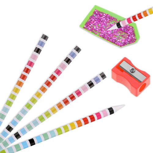 Prasacco 4 Packs Rhinestone Picker Tool, Wax Pencil for Rhinestones Diamond Art Pen Rhinestone Pi...