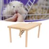 Tnfeeon Hamster Exercise Ladder Climbing,Hamster Climbing 2 Layer Landscaping Wooden Hamster Playing Activity with Ladder