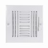 EZ-FLO 8 x 8 Inch (Duct Opening) White Air Vent Cover for Wall or Ceiling, Four-Way Ventilation Register, Solid Steel HVAC Cover, 61618