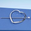 Yheakne Metal Heart Hair Slide Clip Hollow Heart Silver Hair Clip Vintage Hair Slide Pin Bun Holder Alloy Bobby Pin Metal Hair Accessories for Women and Gilrs