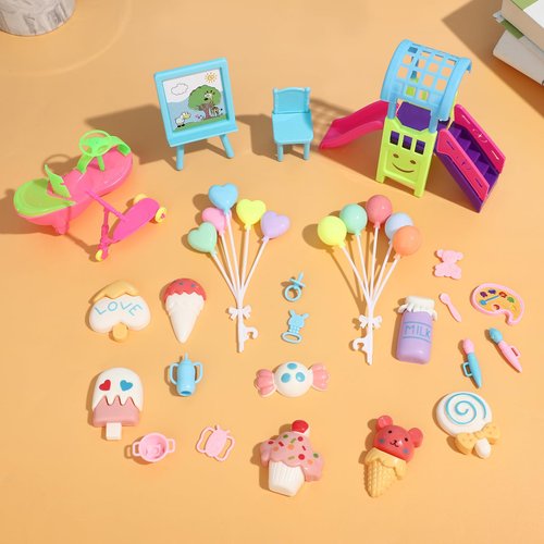 ONEST 31 Pieces 4 Inch Dolls with Accessories Cute Baby Dolls Mini Dolls with Clothes Mini Baby Dolls with Doll Accessories