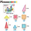 PicassoTiles Magnet Tile Building Blocks 48 Piece Travel Sized Playset with Windows and Clip-on Doors Construction Stacking Magnetic Tiles Block Learning Educational STEM Toy Boys Girls Age 3+ PTM48