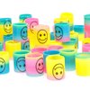 PowerTRC 144 Pcs Mini Slinky Party Favors Mini Slinkies Bulk, Emoticon Rainbow Spring Toys Goodie Bag Stuffer, Coil Spring Toy for Carnival Prize Classroom Exchange Gifts