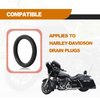 Oil Drain Plug 50Pcs O-Ring Seals, Nitrile Rubber O Ring Gasket Ring, Motorcycle Drain Plug O-Rings, Compatible with Harley Models Transmission and Primary Drain Plugs (Black)