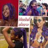 Purple Braiding Hair Pre Stretched 32inch 3 Packs Braiding hair Extensions Synthetic Crochet Braids, Hot Water Setting Professional Soft Yaki Texture. (32inch(3Packs),Purple#)