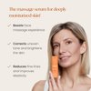 PLANTIFIQUE Korean Vitamin C Face Massage Serum - Perfect for Gua Sha Facial Tools - Collagen & Peptides for Ultimate Hydration and Anti-Aging Glow - Even Skin Tone