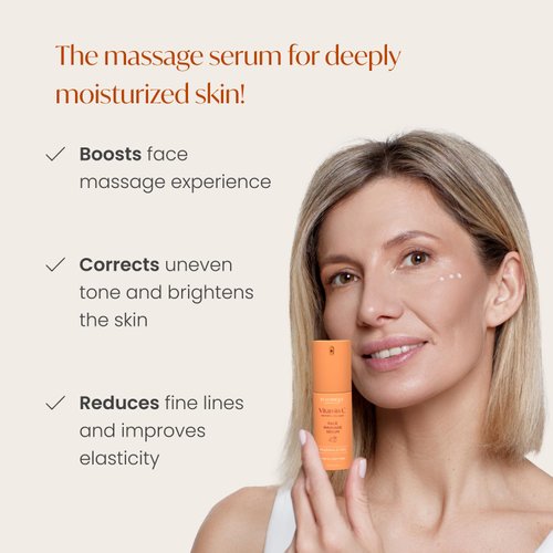 PLANTIFIQUE Korean Vitamin C Face Massage Serum - Perfect for Gua Sha Facial Tools - Collagen & Peptides for Ultimate Hydration and Anti-Aging Glow - Even Skin Tone