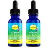 wellwe 2 Bottles Liquid Vitamin D3 K2 Drops 5000 IU with MCT Oil - Vegan Liquid Vitamin D Supplement to Boost Energy Levels, Mood and Immune System, Unflavored, No Odor, Gluten-Free, Non-GMO, 2 Fl Oz