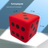 funnysquee 3.1 Inches Foam Dice Toy: A Fun-Filled, Kawaii Dices Educational Toy for Kid Board Game and Learning Sessions (Fortunate Red)