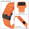 OROBAY Compatible with Apple Watch Band 45mm 44mm 42mm with Case, Shockproof Rugged Band Strap for iWatch SE2 SE Series 9/8/7/6/5/4/3/2/1 45mm 44mm 42mm with Bumper Case Cover Men Women, Orange