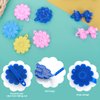 72 Pieces Self Hinge Plastic Hair Barrettes for Girls Multi-coloured Flower and Bowknot Hair Clips 80s 90s Bow Flower Hair Tie Hair Accessories Set (Random Color)