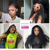 YACHEP 28 Inch Water Wave 13x6 Lace Front Wigs Human Hair Pre Plucked with Baby Hair 180 Density Curly HD Transparent Lace Frontal Wigs Wet and Wavy Human Hair Wig for Women