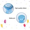 Birthday Boy Tinplate Badge Pin,Child's Birthday Gift,Baby Boy Award Ribbon,Rosette Button Pins Party Decorations Supplies,Light Blue 1pcs