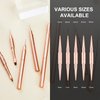 Shine Chance 9Pcs Nail Art Brushes Set, Professional Double-Ended Acrylic Liner Detail Brushes for Gel Polish Art Nail, 3D Art Nail Dotting Brush Pen for Manicure DIY Home Salon, Rosegold