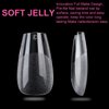 UNA GELLA Short Coffin Fake Nails 504pcs Short Coffin Press on Nails Pre-shape Short Coffin Gel Nail Tips for Full Cover Acrylic False Nails Nail Extension Home DIY Nail Salon 12 Sizes Gelly Tips