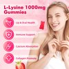 Mchokuu L-Lysine 1000mg Gummies, Chewable Lysine Supplement for Adults & Kids Immune Support, Essential Amino Acid, Vegetarian, Non-GMO, Sugar-Free, Gluten Free, Strawberry Flavor, 60 Counts