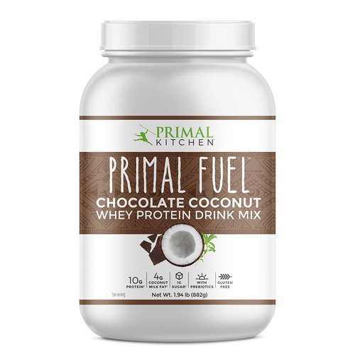Primal Kitchen Primal Fuel Chocolate Coconut Whey Protein Powder, Gluten and Soy Free, 1.94 Pounds