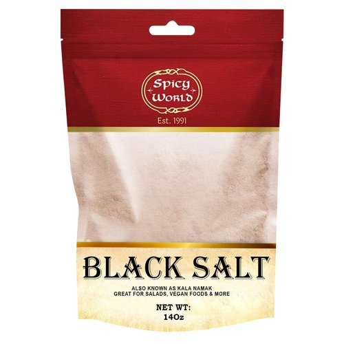 Spicy World Kala Namak Indian Black Salt 14 oz - Vegan, Pure, Unrefined, Non-GMO & Natural