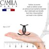 Camila Paris NV07 French Hair Clip for Women, Black 3 Teeth Ponytail Holder, Girls Hair Claw Clips Jaw Fashion Durable Styling Hair Accessories for Women, Strong Hold No Slip Grip, Made in France