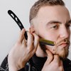 The Cambridge Cutthroat® Straight Edge Razor Kit with 10 Blades Stainless Steel Black & Gold Professional Barber Cut Throat Razor, Premium Mens Single Blade Razor, Beard Shaper, Travel Pouch Included