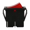 Baomain Red Light DPST ON/Off Snap in Boat Rocker Switch 4 Pin 16A/250V UL TUV List (1, Red)
