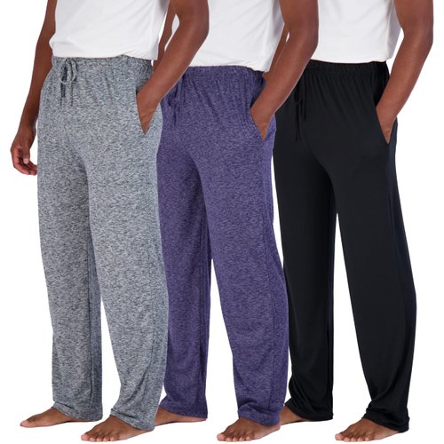 3 Pack:Men's Pajama Pants Cotton Soft Pajamas Men Flannel Bottoms Pj Gift Loungewear Lounge Pants Sleepwear Christmas Summer Pockets lightweight Pijamas Para Hombres Knit Woven Sleep-Set 1, L