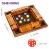 Kiapeak Shut The Box Dice Game, 10 Numbers Traditional Wooden Pub Bar Board Game, Family Classics Tabletop Version Games for Classroom, Party, or Pub