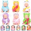 TISDEN 4 Inch Mini Baby Dolls 6pcs Set Realistic Baby Dolls Toys with Cute Handmade Doll Clothes for Suitability Kids 3 and up (Sleepwear)