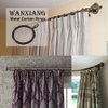 WANXIANG 20 pcs Metal Curtain Rings with Eyelet, 1-1/4 inch Inner Diameter,Fits Up to 1 Inch Rod, Black